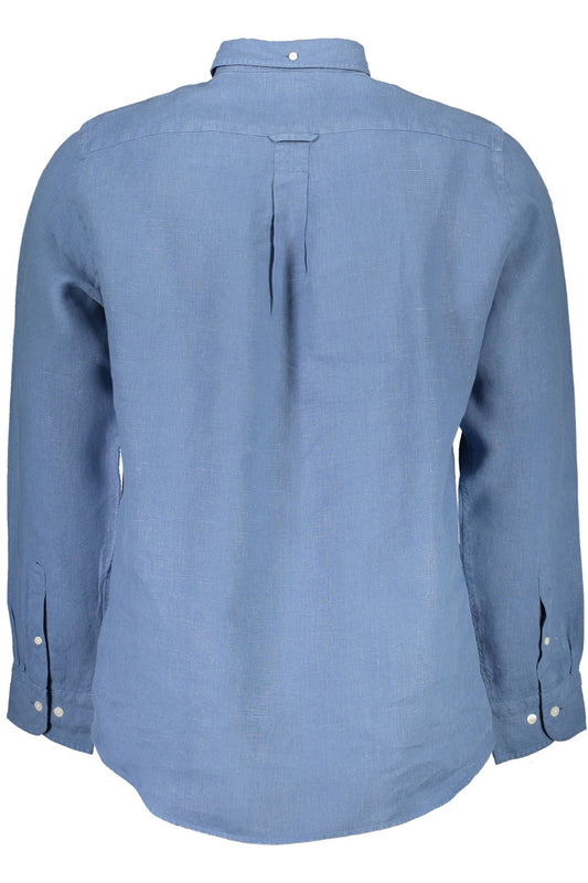 Blue Linen Men Shirt