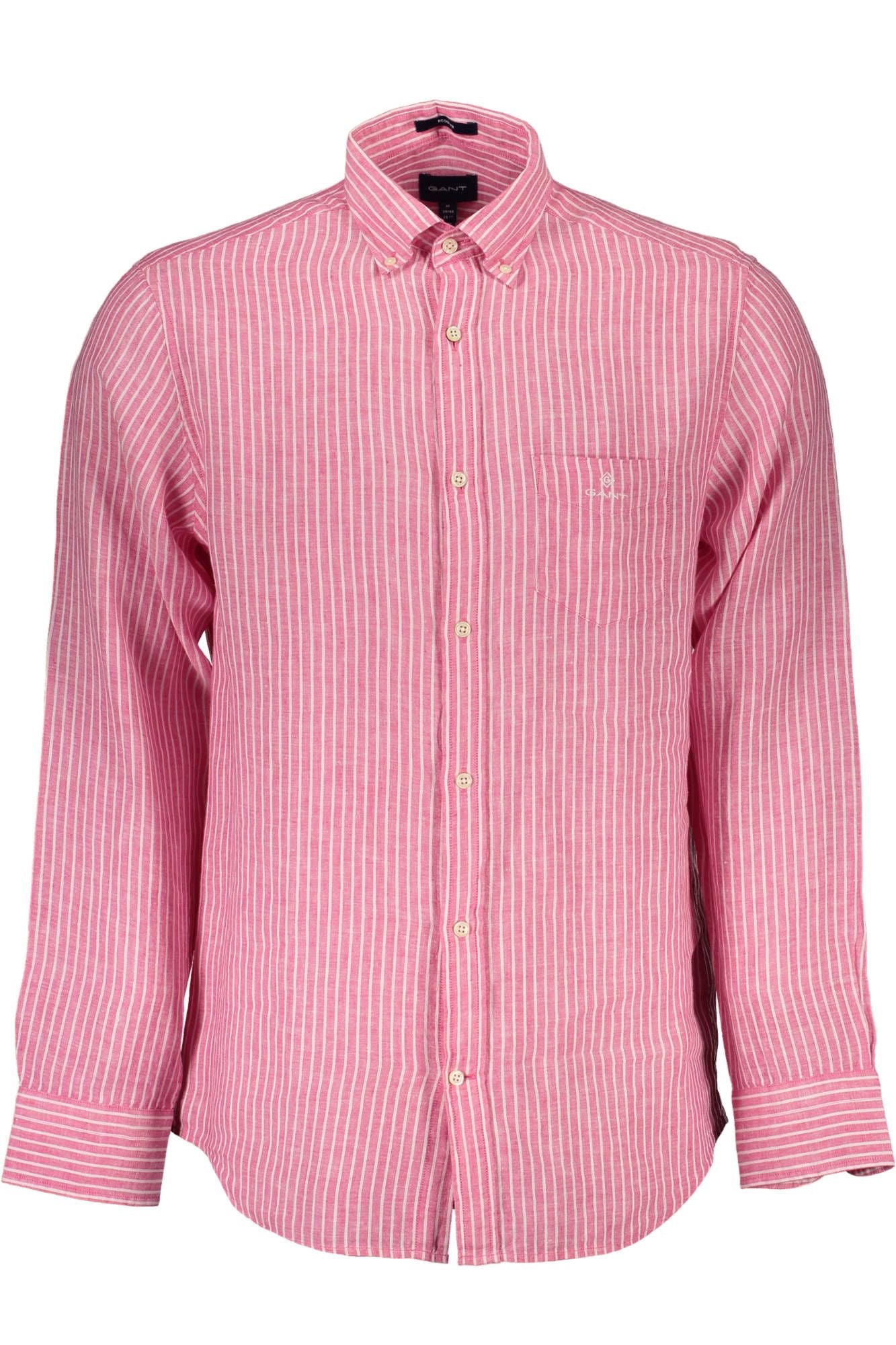 Pink Linen Men Shirt
