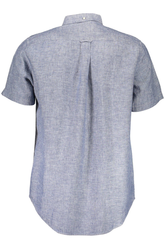 Blue Linen Men Shirt