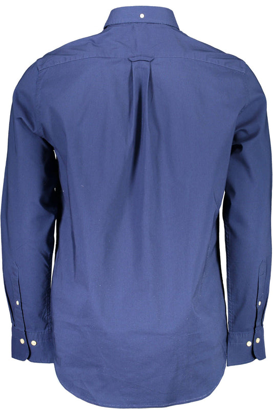 Blue Cotton Men Shirt