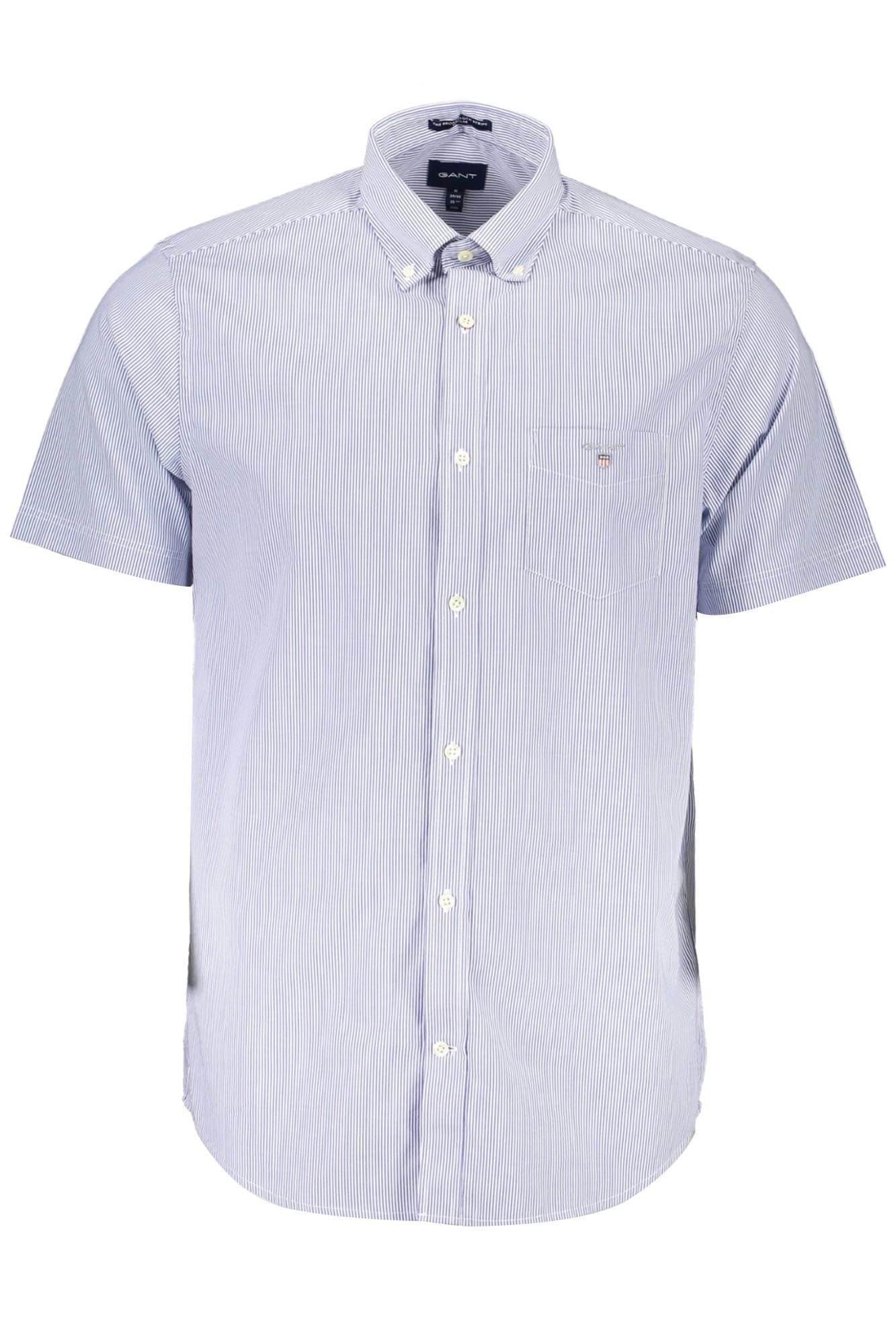 Blue Cotton Men Shirt
