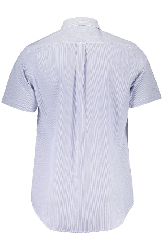 Blue Cotton Men Shirt