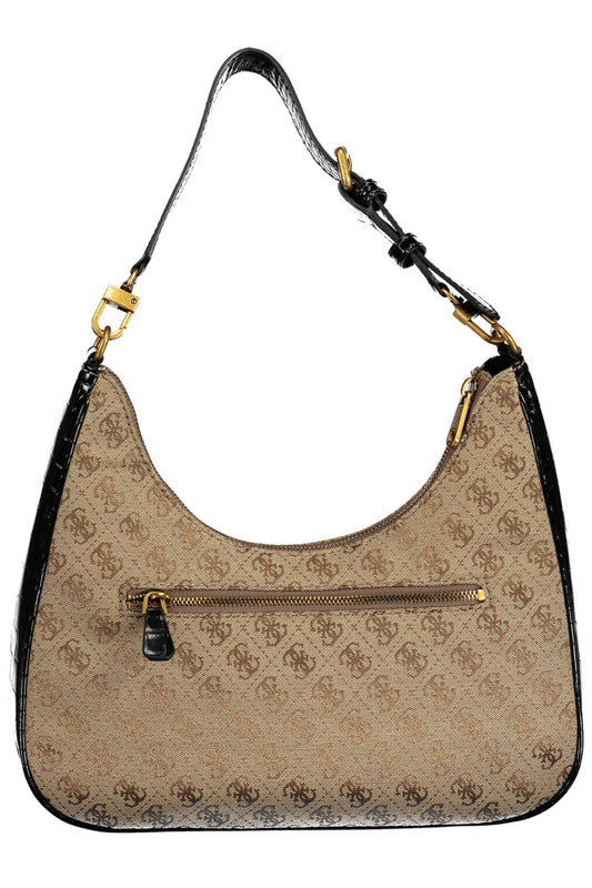 Black Polyurethane Women Handbag