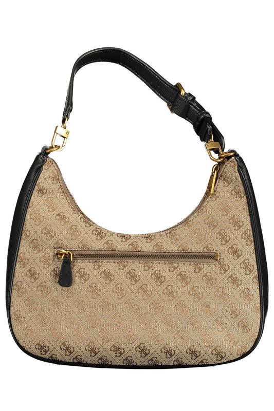 Black Polyurethane Women Handbag