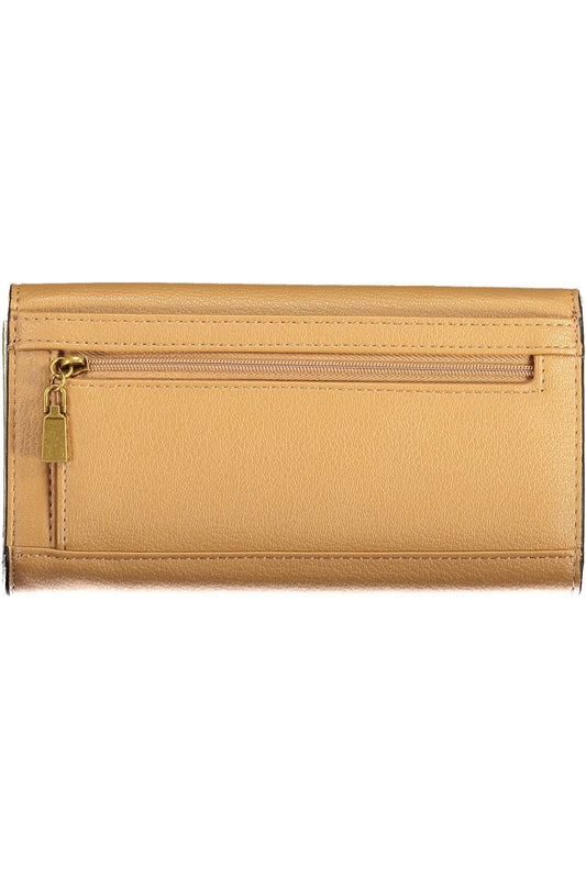 Beige Polyurethane Women Wallet