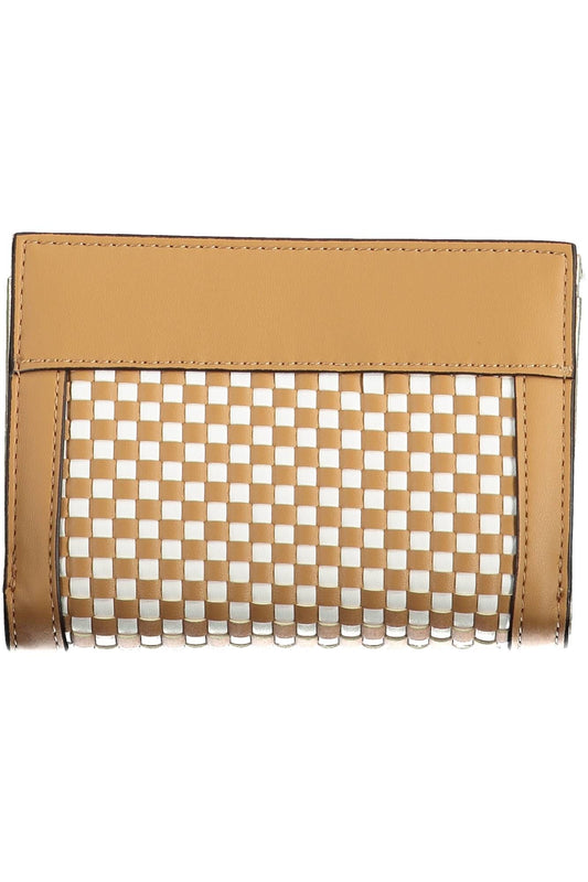 Brown Polyurethane Women Wallet