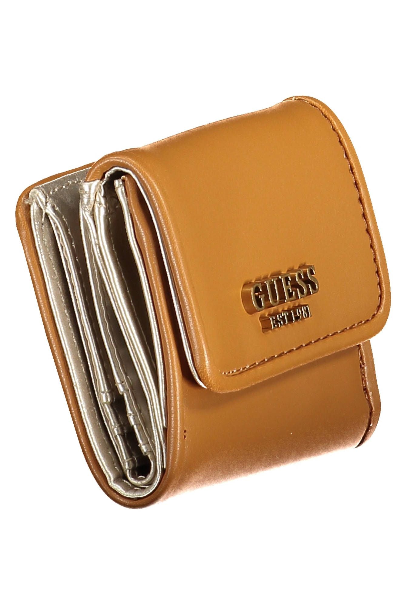Brown Polyurethane Women Wallet