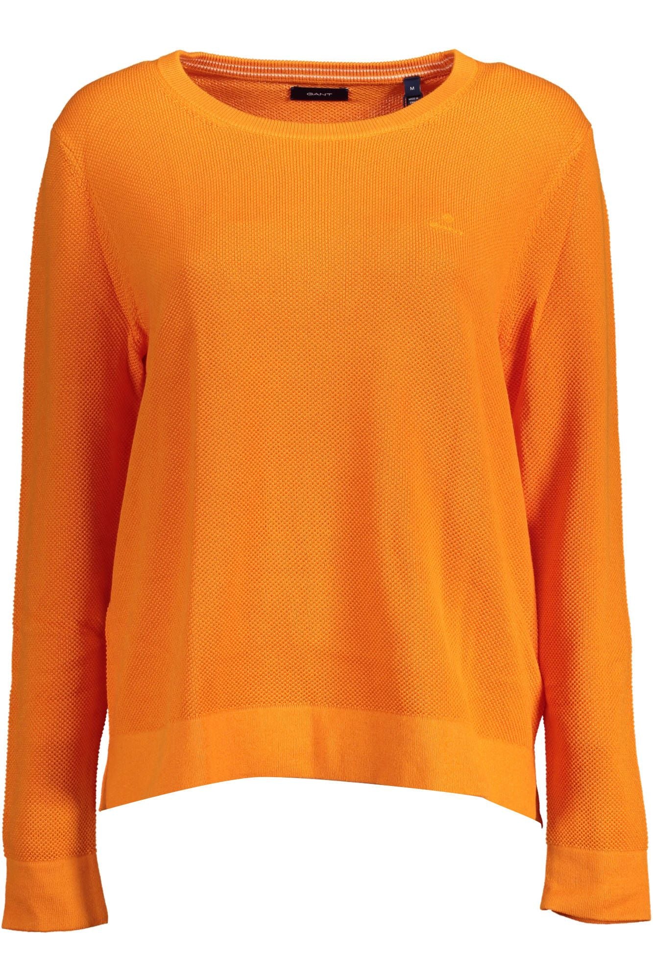 Orange Cotton Women Shirt