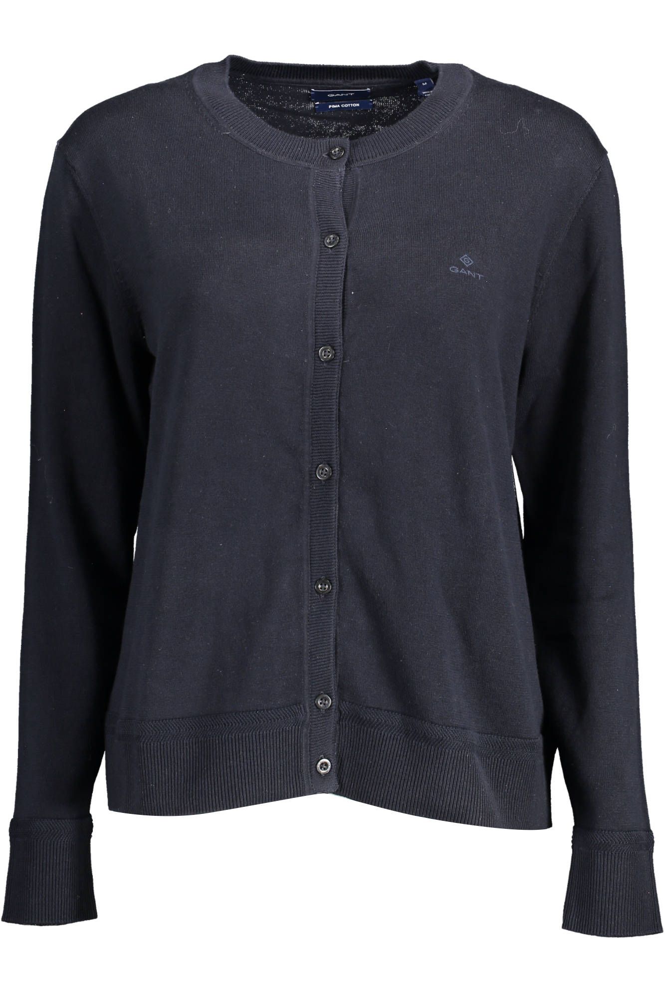 Blue Cotton Women Cardigan