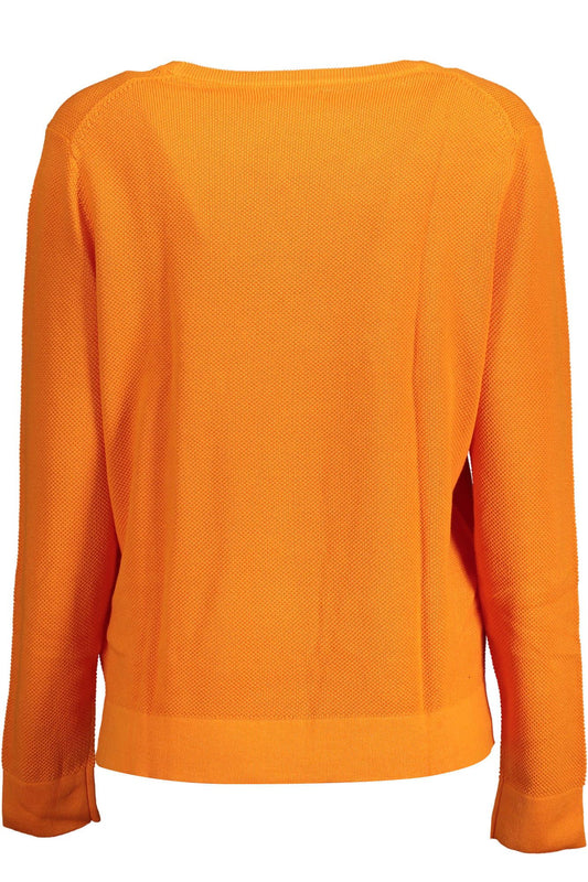 Orange Cotton Women Shirt