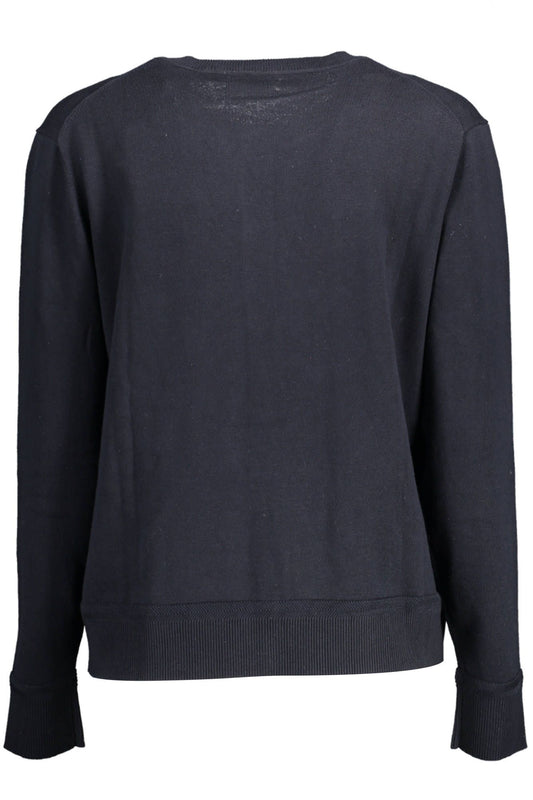 Blue Cotton Women Cardigan