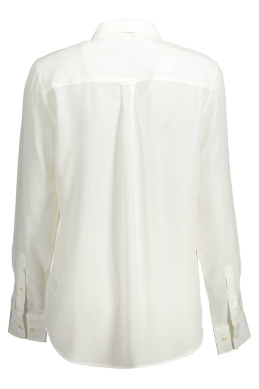 White Viscose Women Shirt