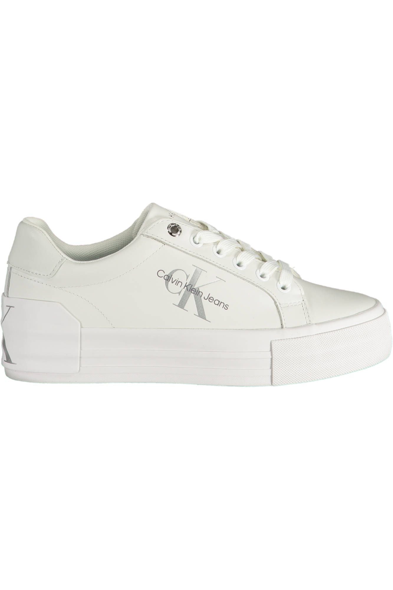 White Polyester Women Sneaker
