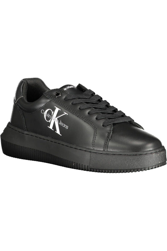 Black Leather Women Sneaker