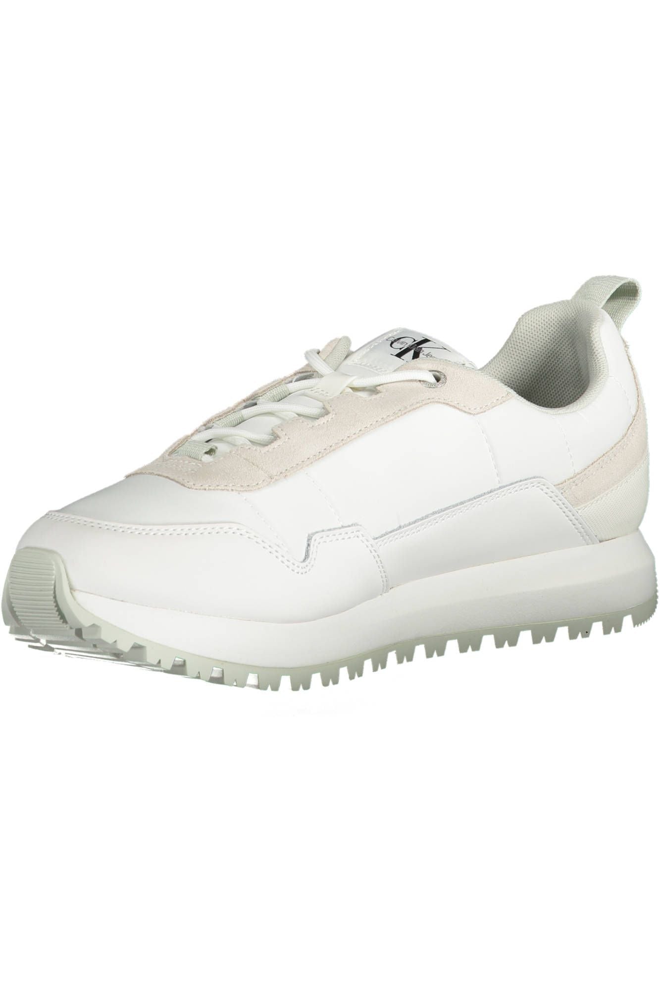 White Polyester Men Sneaker