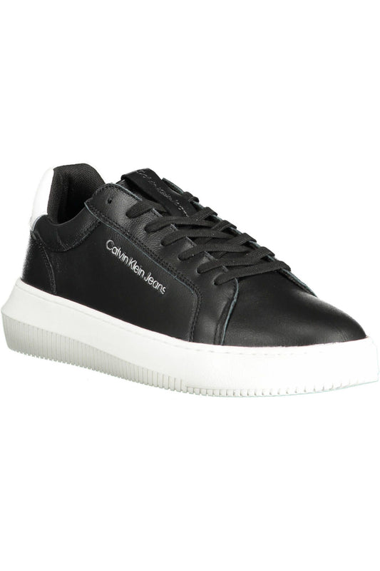 Black Polyester Men Sneaker