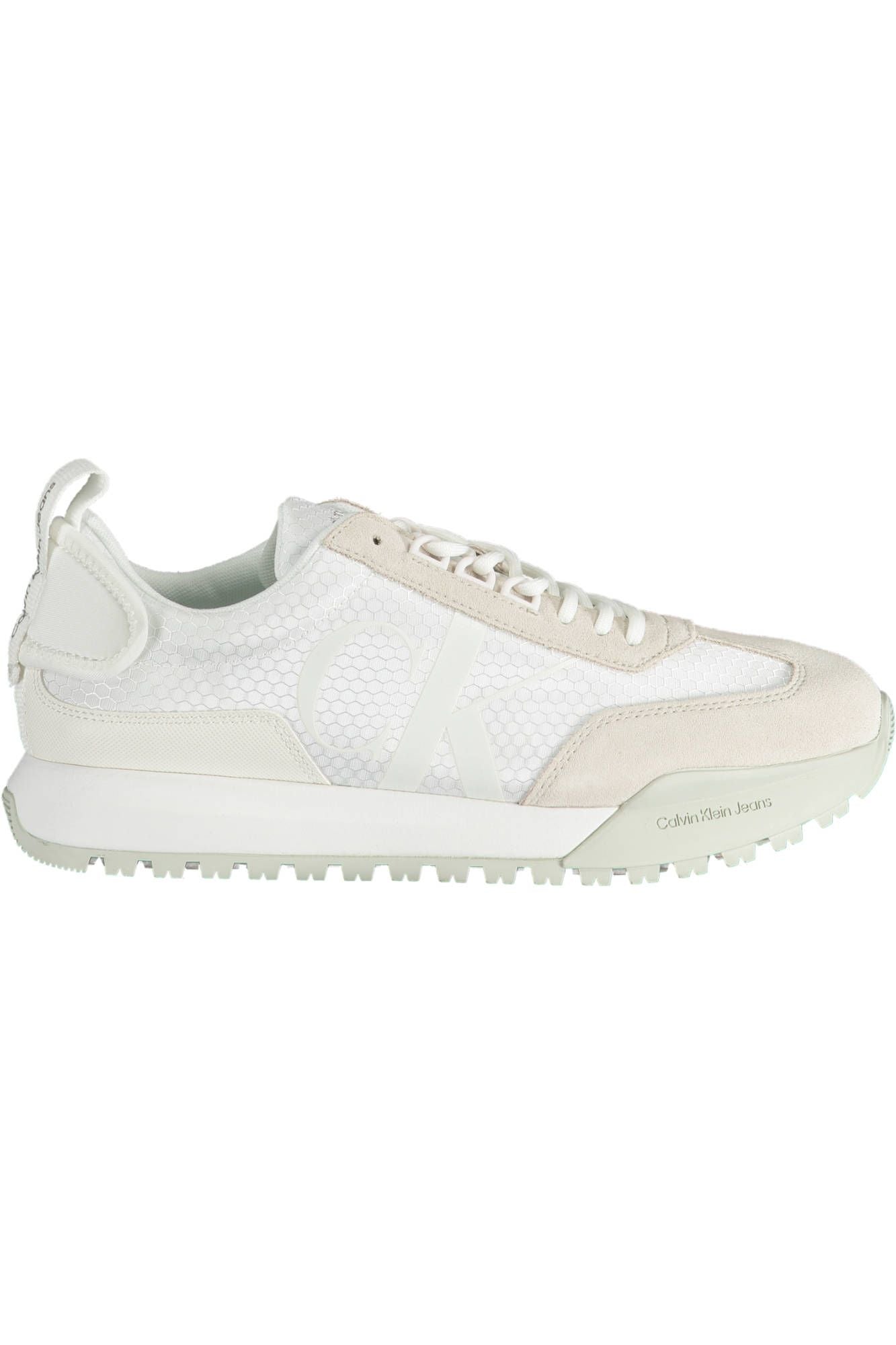 White Polyester Men Sneaker