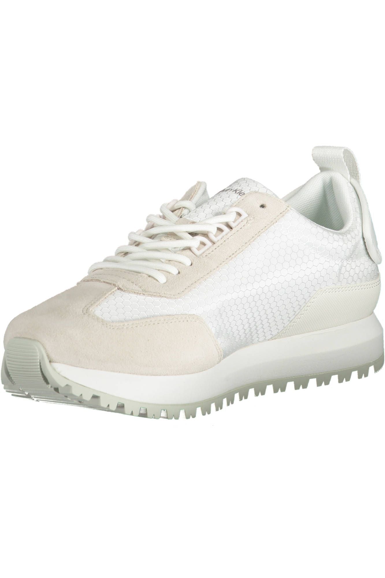 White Polyester Men Sneaker