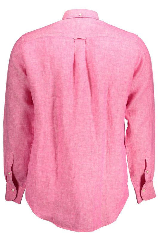 Pink Linen Men Shirt