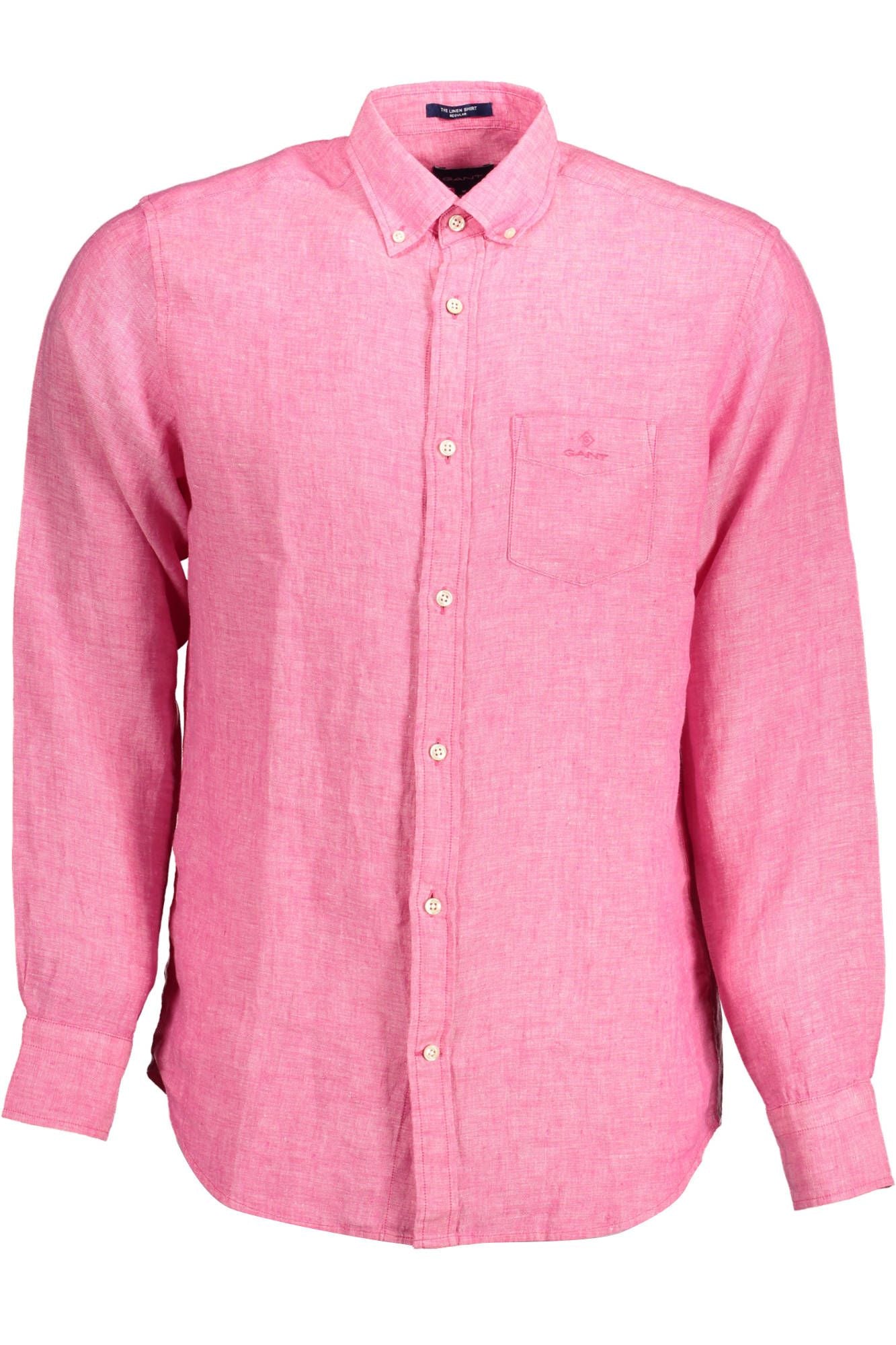 Pink Linen Men Shirt