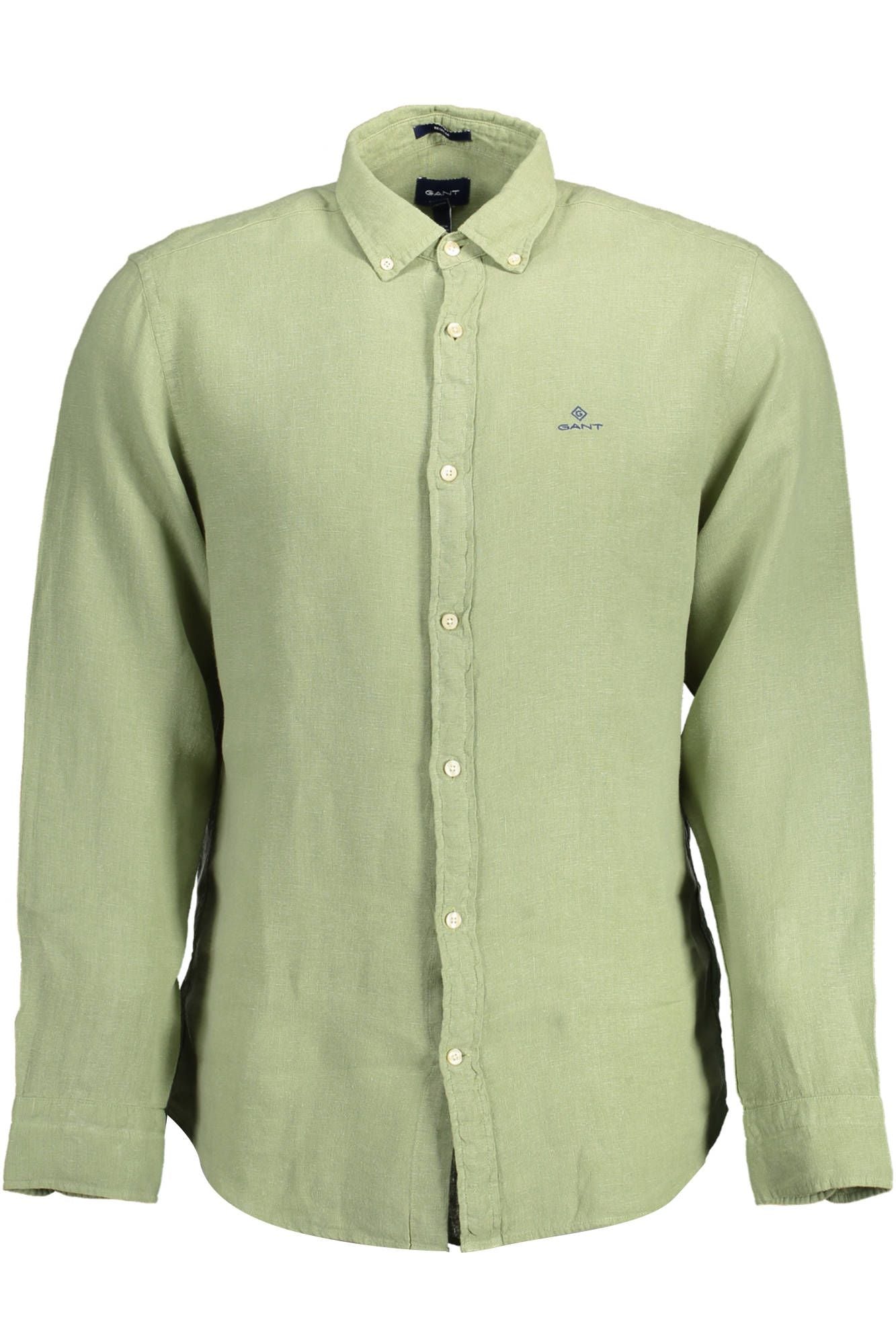 Green Linen Men Shirt