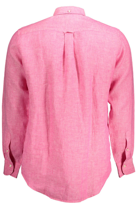Pink Linen Men Shirt