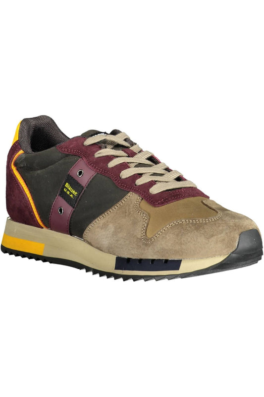 Beige Polyester Men Sneaker