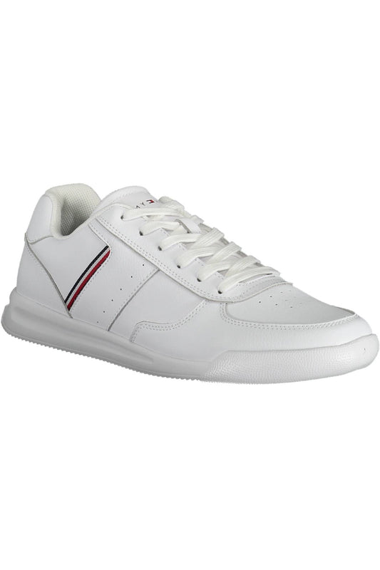 White Polyester Men Sneaker
