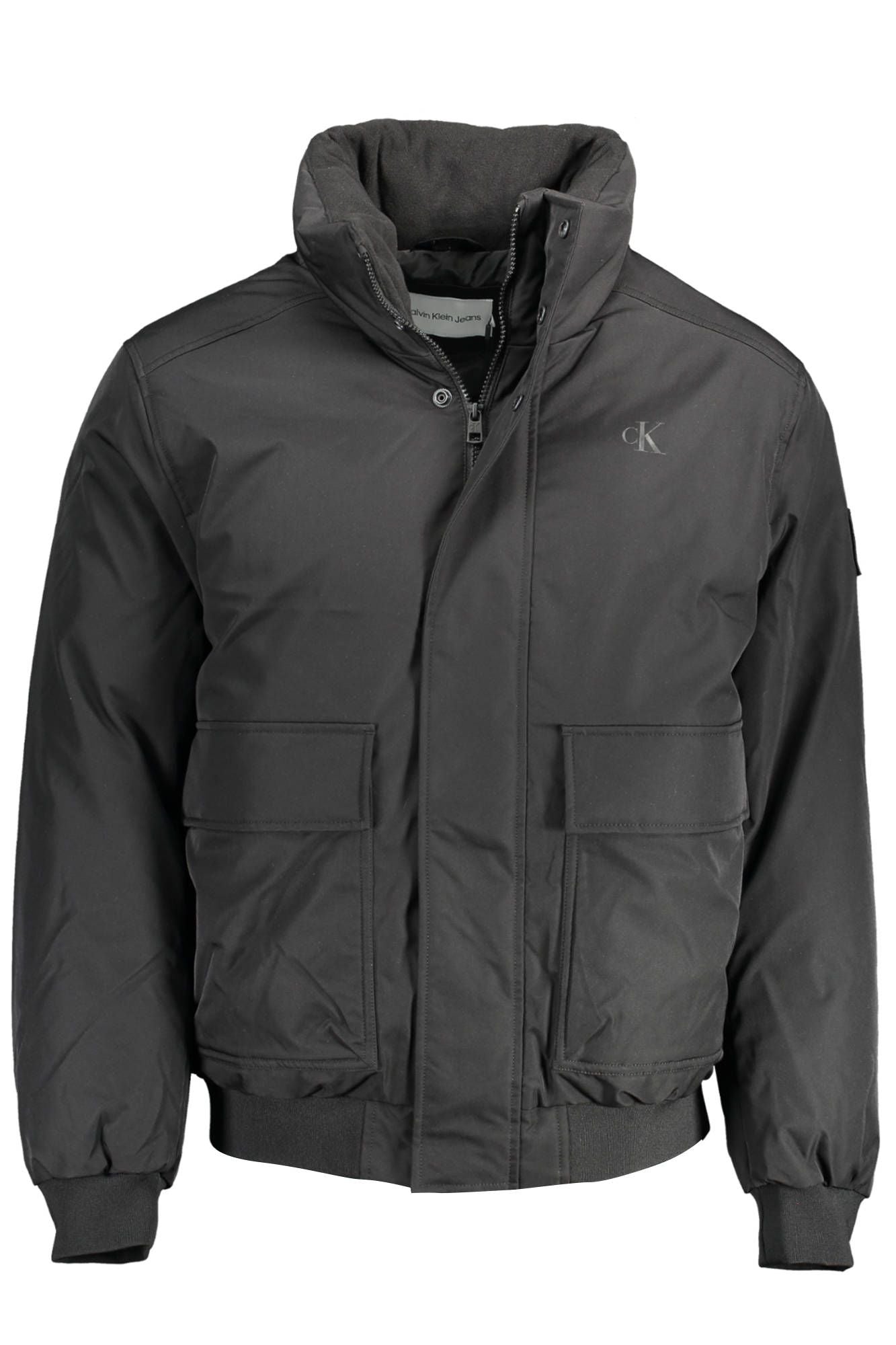 Black Recycled Polyester Men Jacket