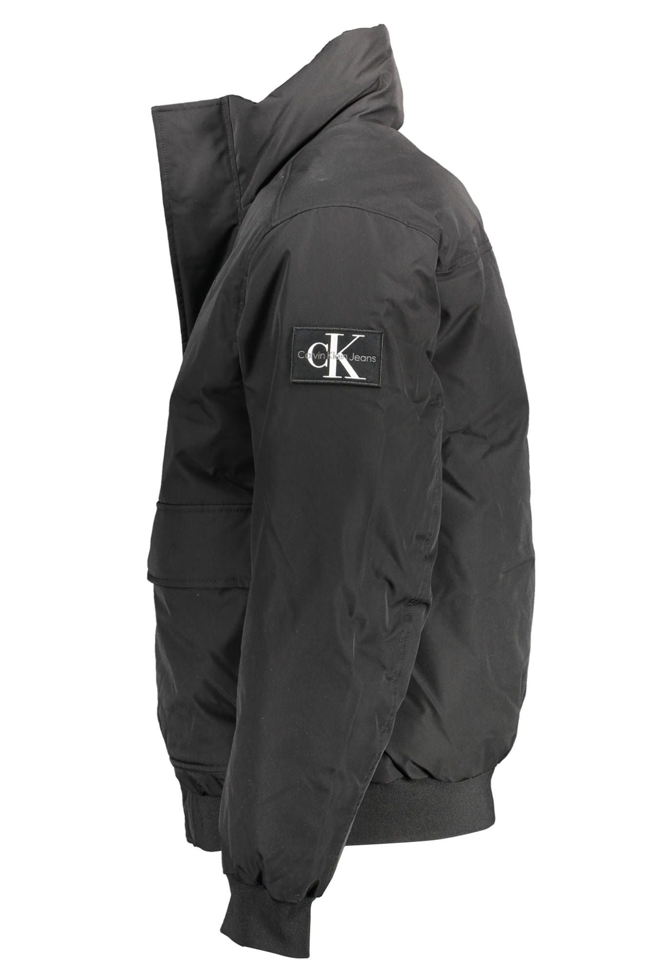 Black Recycled Polyester Men Jacket