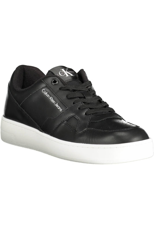 Black Polyester Men Sneaker