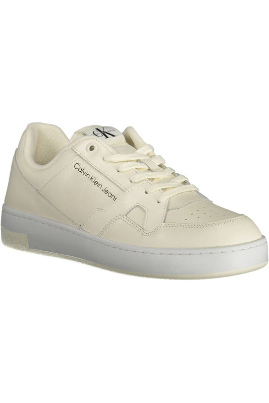 White Polyester Men Sneaker