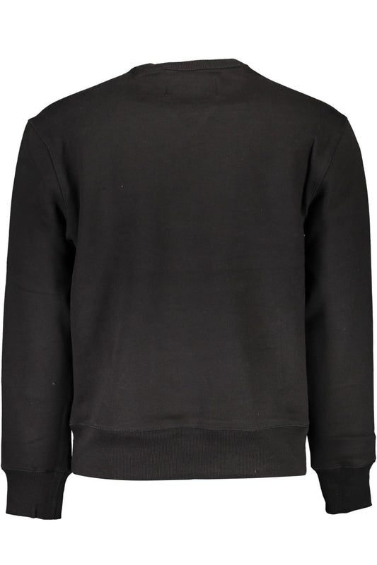 Black Cotton Men Sweater