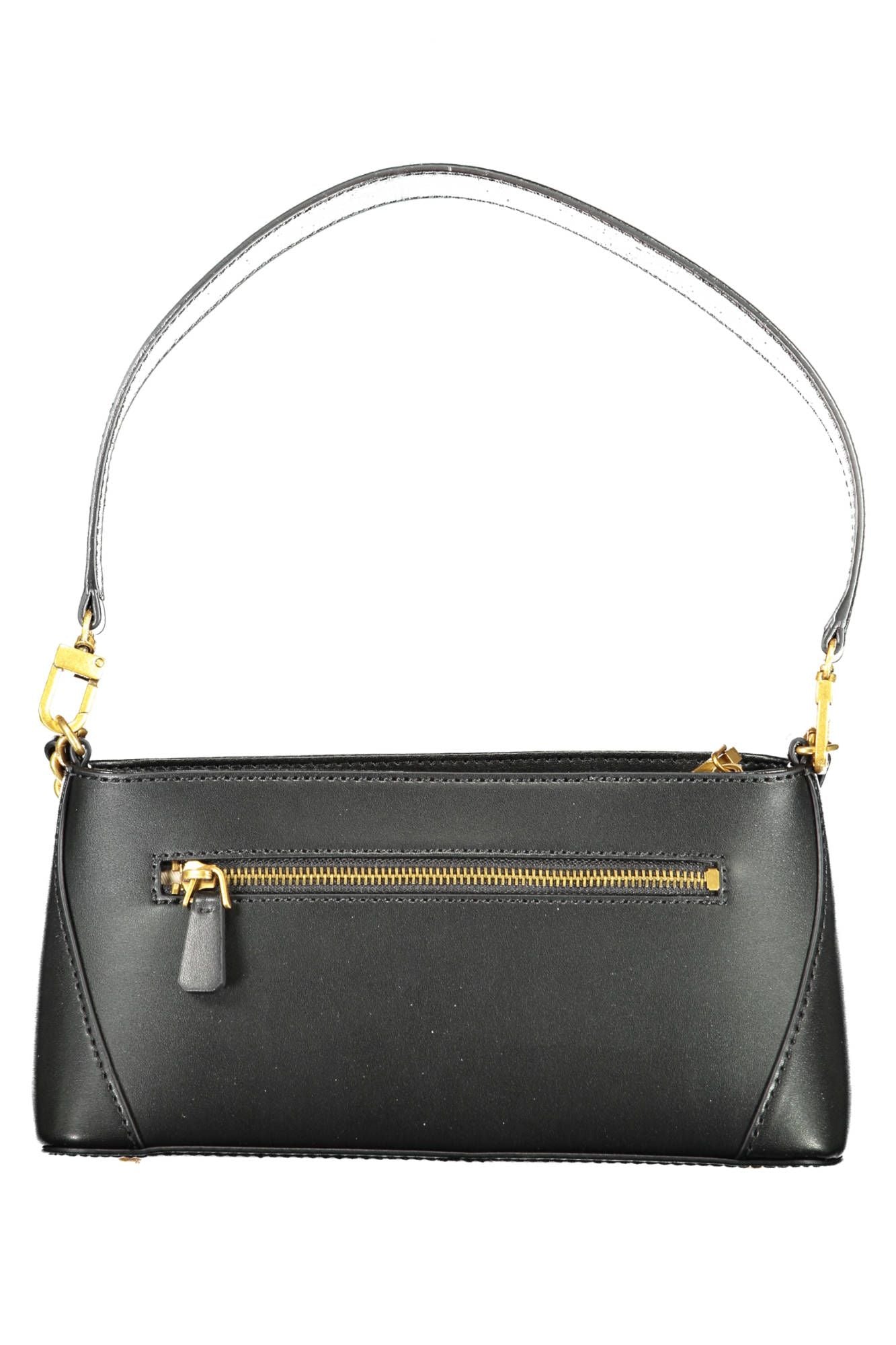 Black Polyurethane Women Handbag