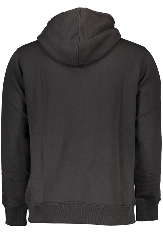Black Cotton Men Sweater