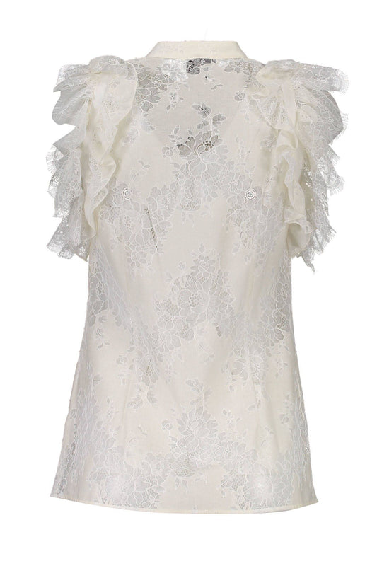 White Cotton Women Shirt