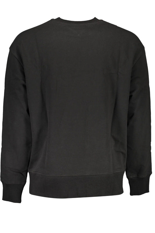 Black Cotton Men Sweater