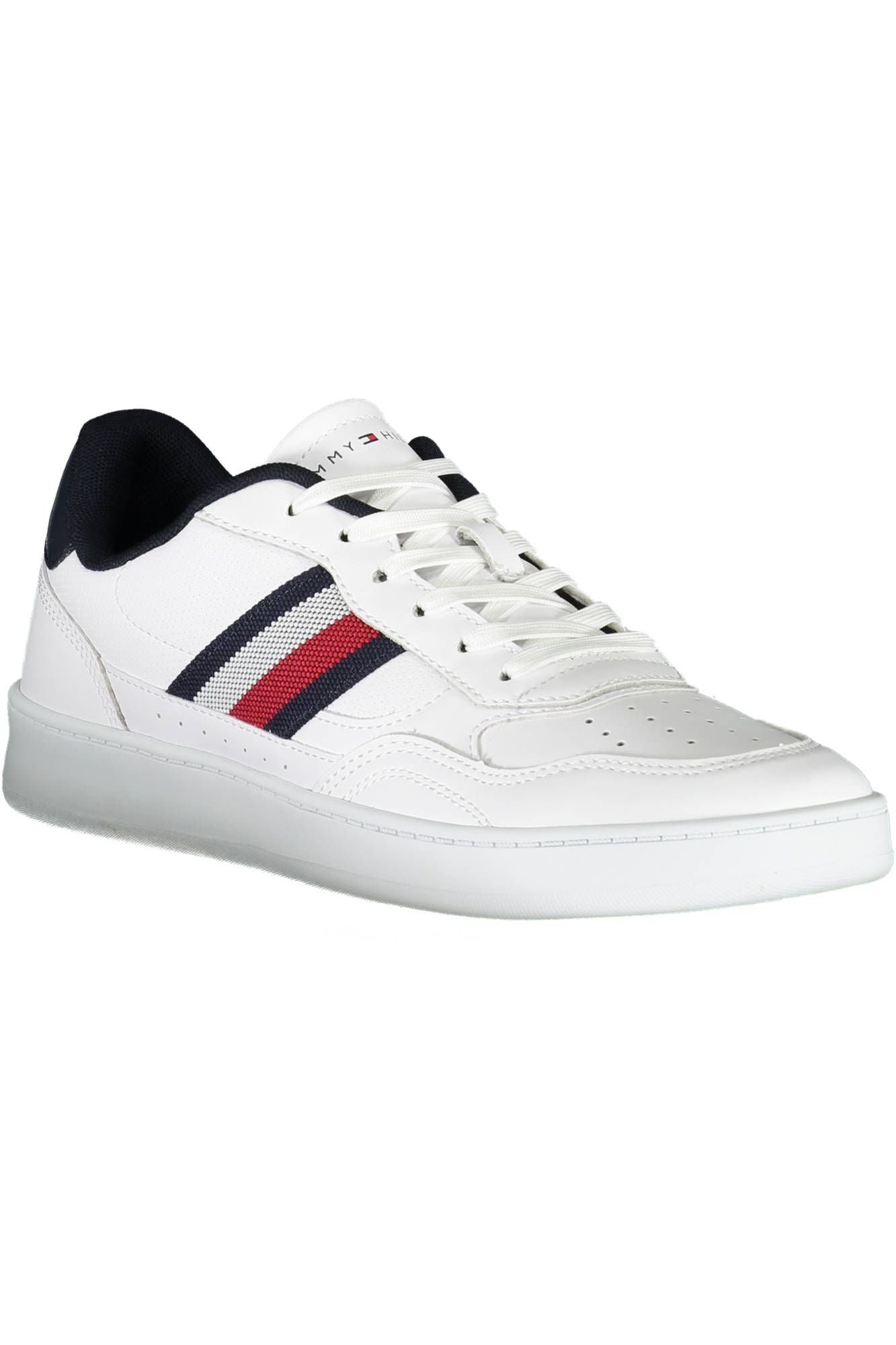 White Polyester Men Sneaker