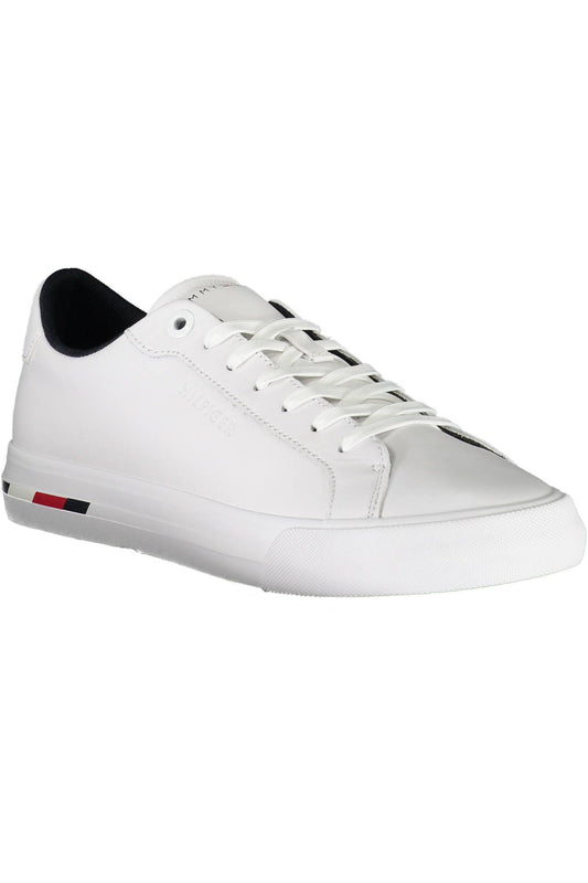 White Polyester Men Sneaker