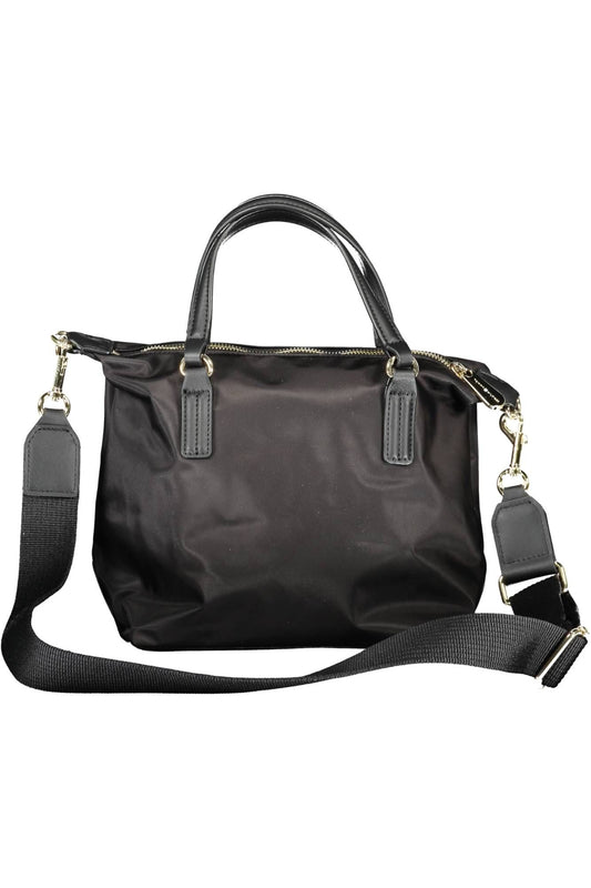 Black Nylon Women Handbag