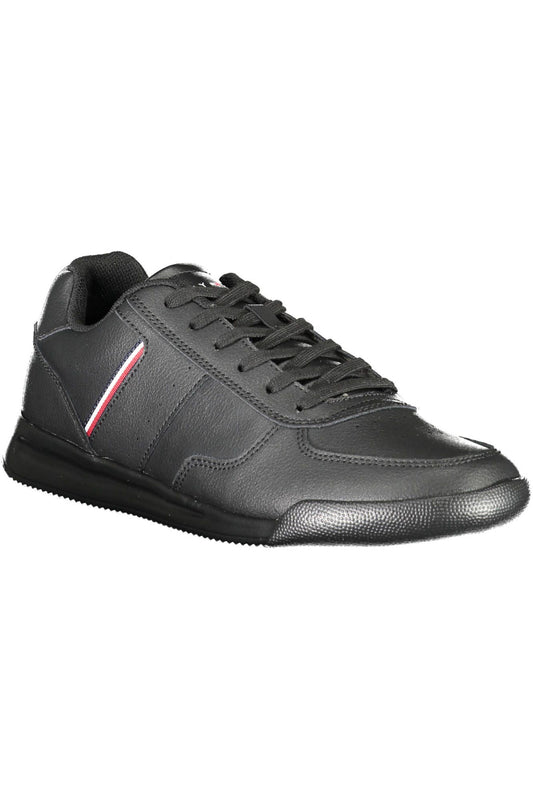 Black Polyester Men Sneaker