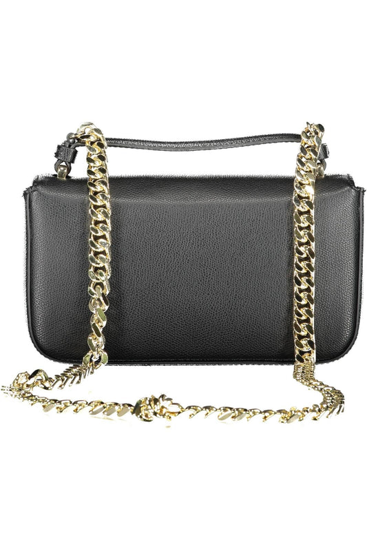 Black Polyester Women Handbag