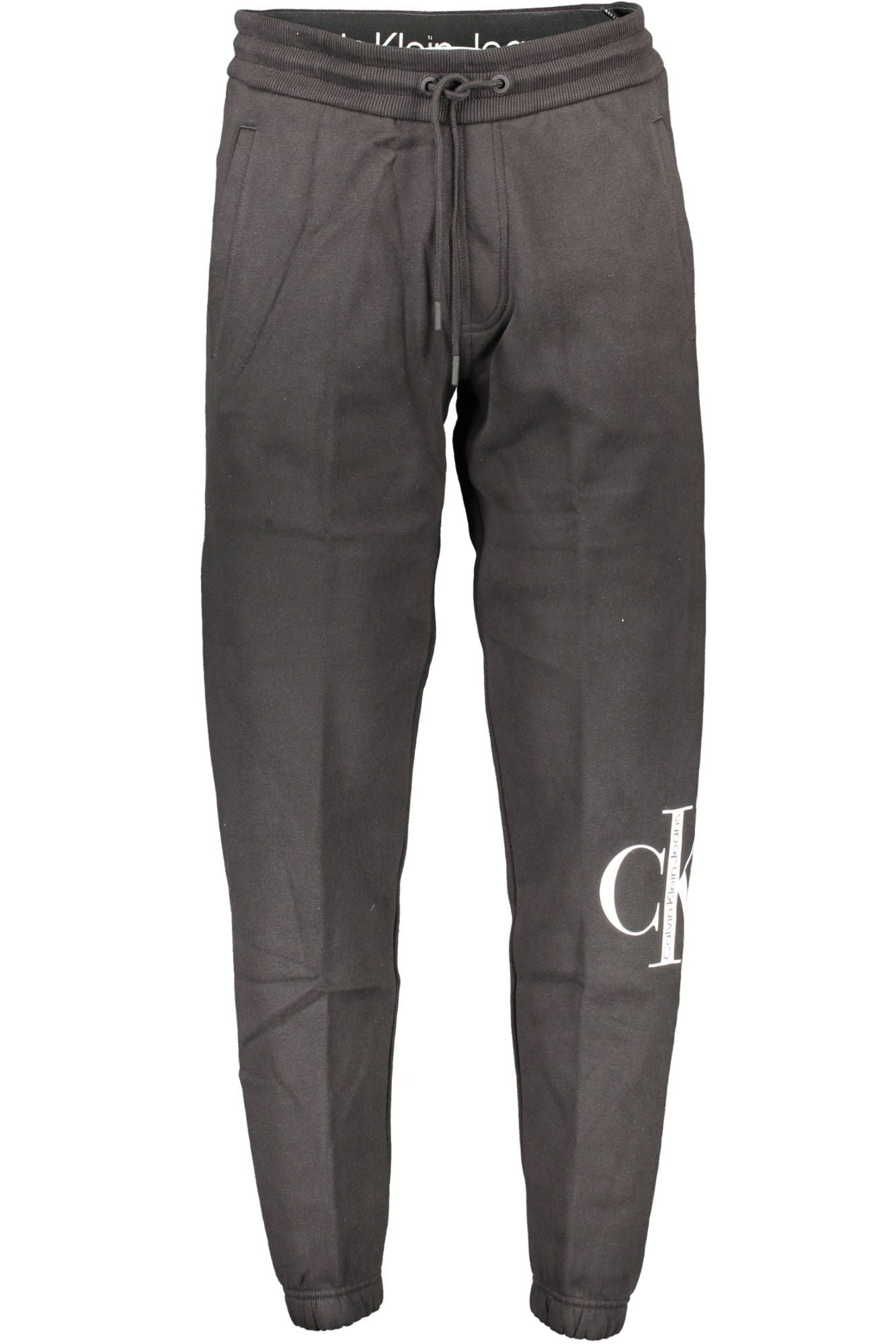 Black Cotton Men Sports Trouser