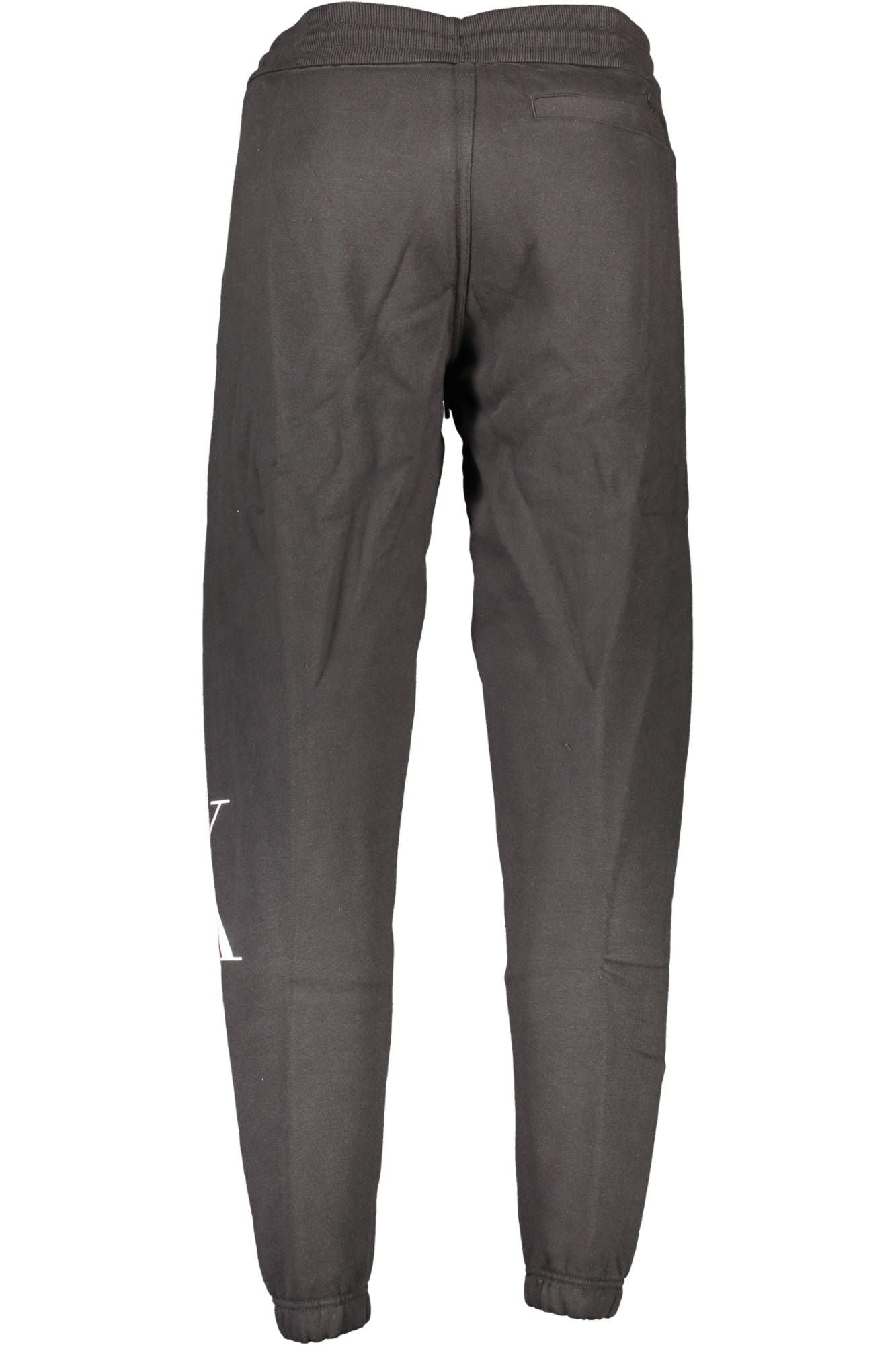 Black Cotton Men Sports Trouser