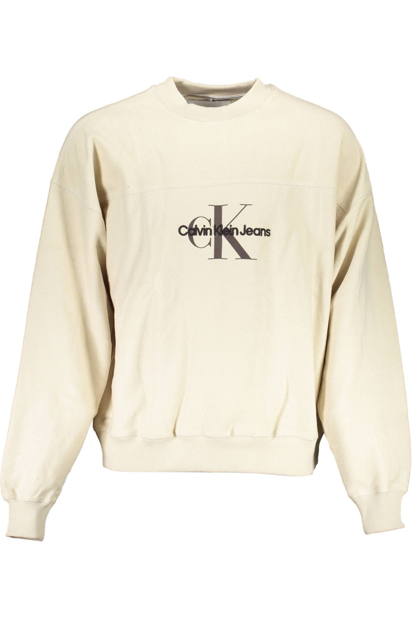 Beige Cotton Men Sweater