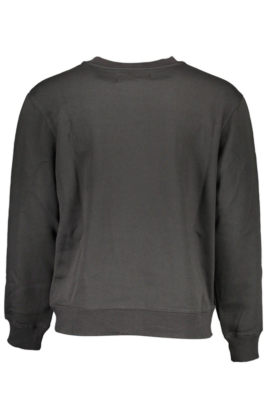 Black Cotton Men Sweater