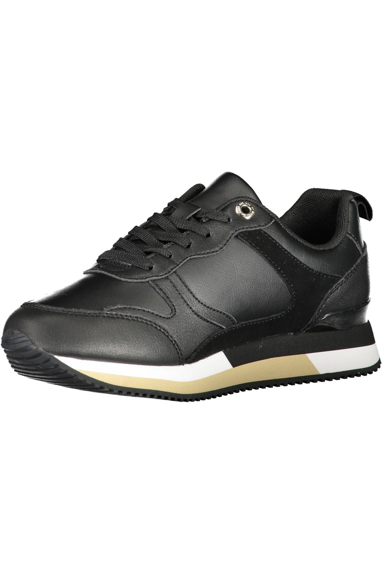 Black Polyester Women Sneaker