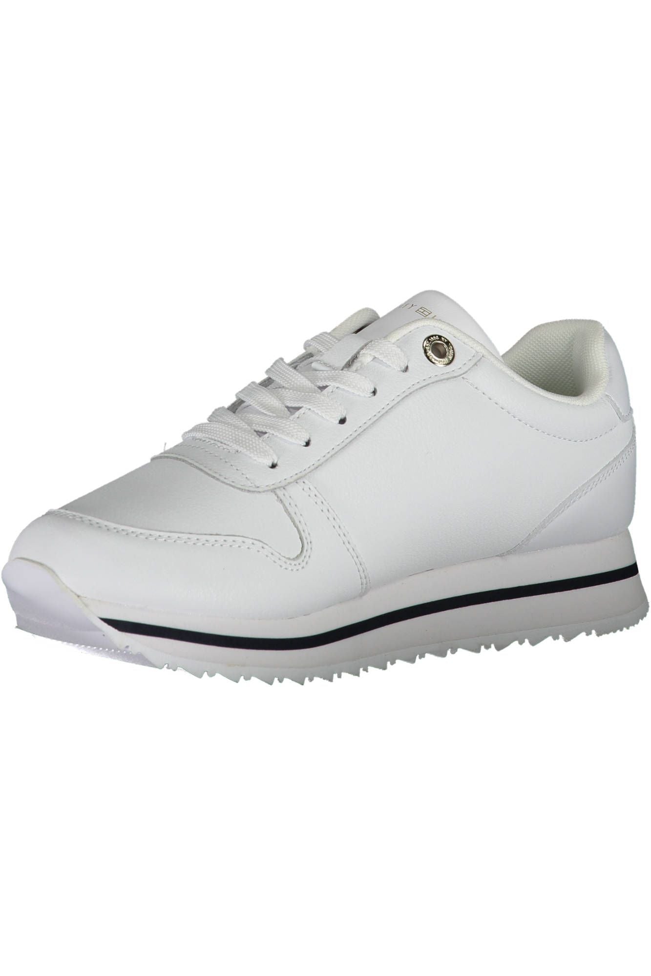 White Polyester Women Sneaker