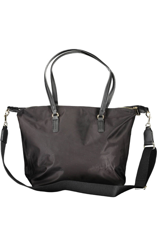 Black Nylon Women Handbag