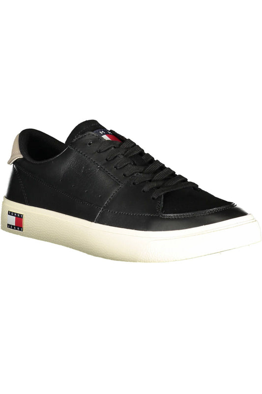 Black Recycled Polyester Men Sneaker
